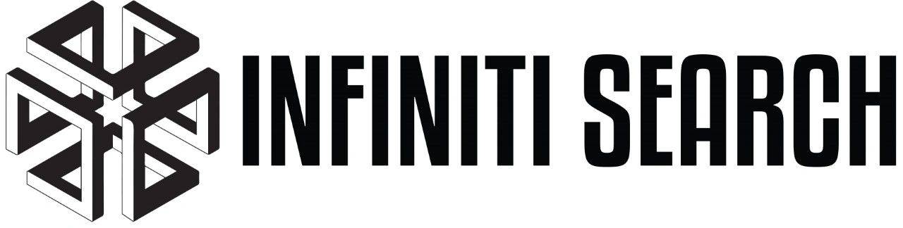 A black and white image of the word " finiti ".